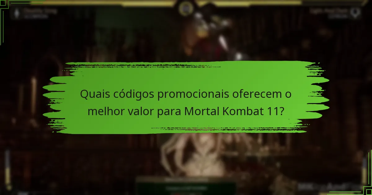 Quais recompensas posso receber ao resgatar códigos promocionais de Mortal Kombat 11?